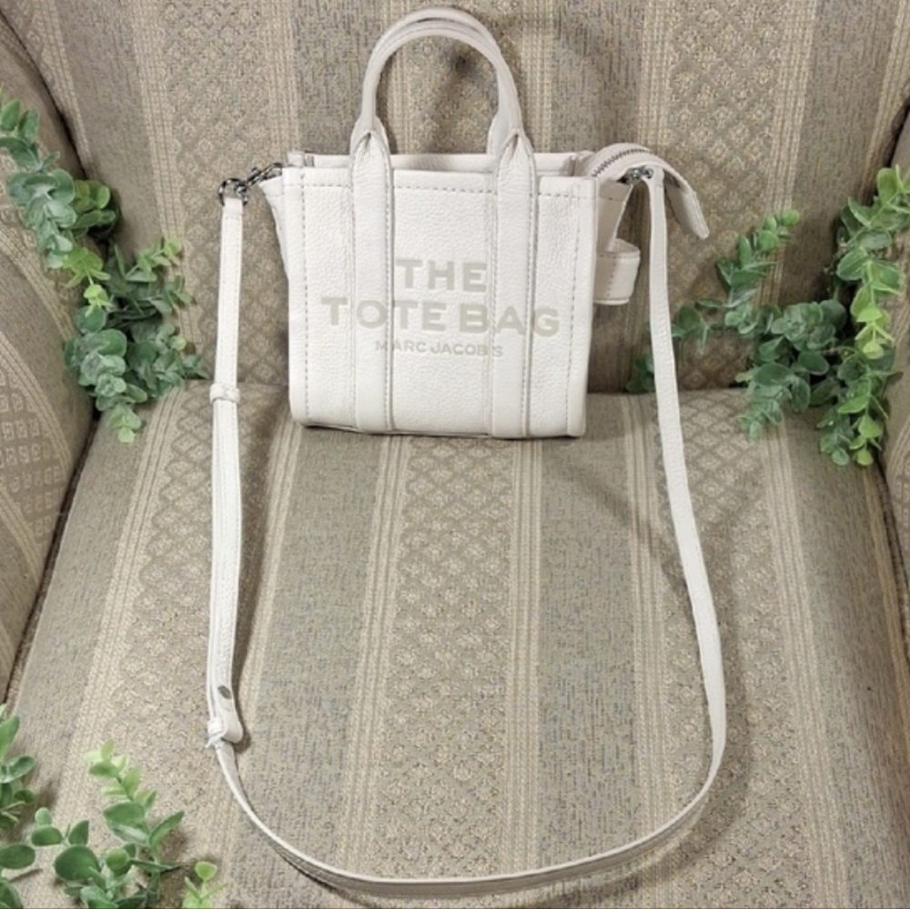 Marc Jacobs Leather Mini The Tote Bag - Picture 16 of 16